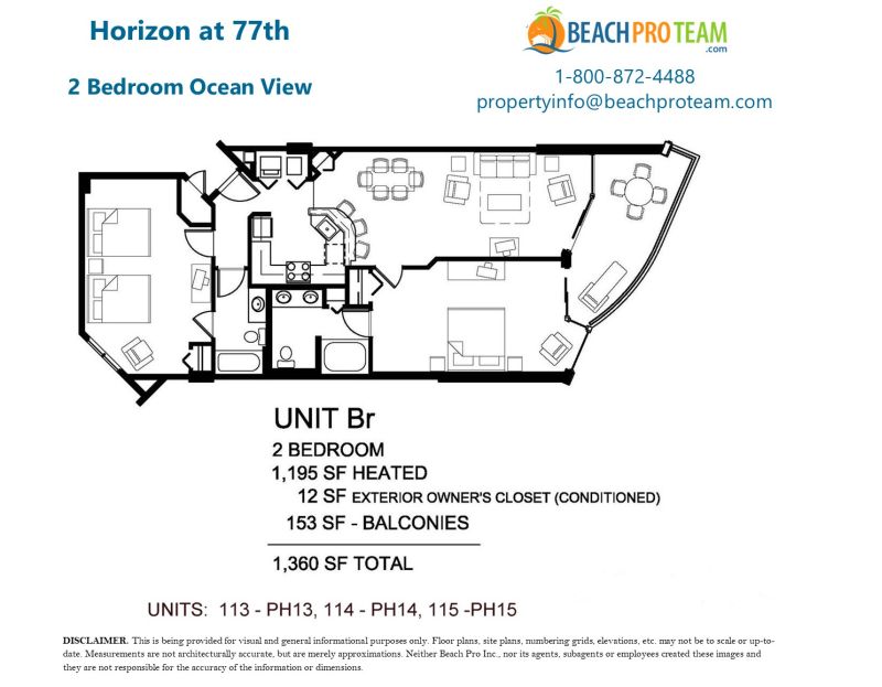 	Horizon at 77th Floor Plan Br - 2 Bedroom Ocean View